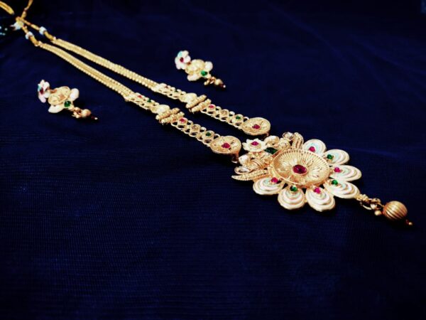 Long Golden necklace set