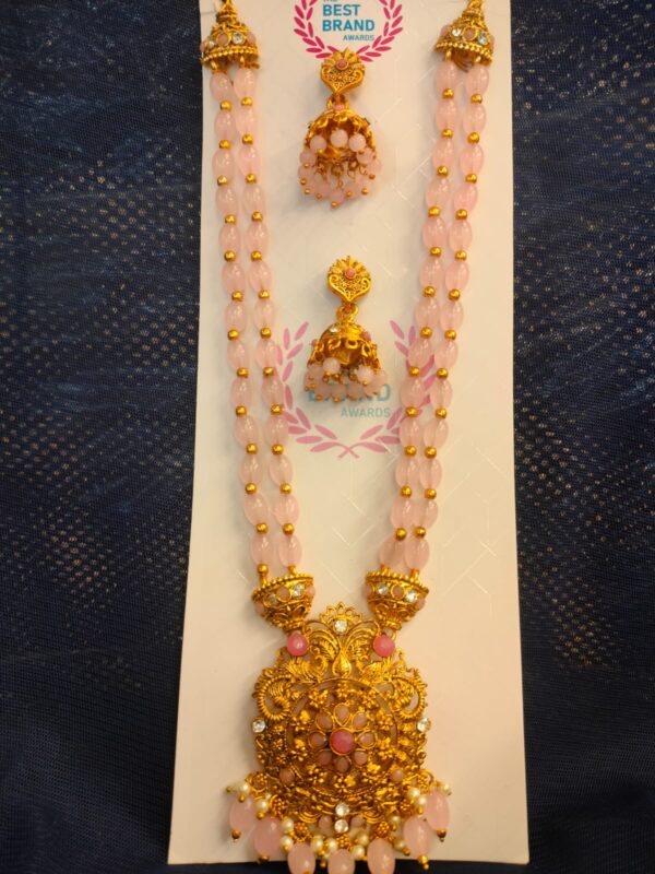 Pink pendant Monalisa set