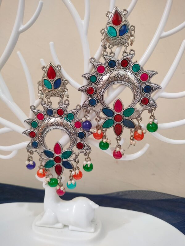 Multicolor Oxidised earrings