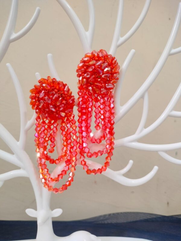 Orange Crystal earrings for sale online