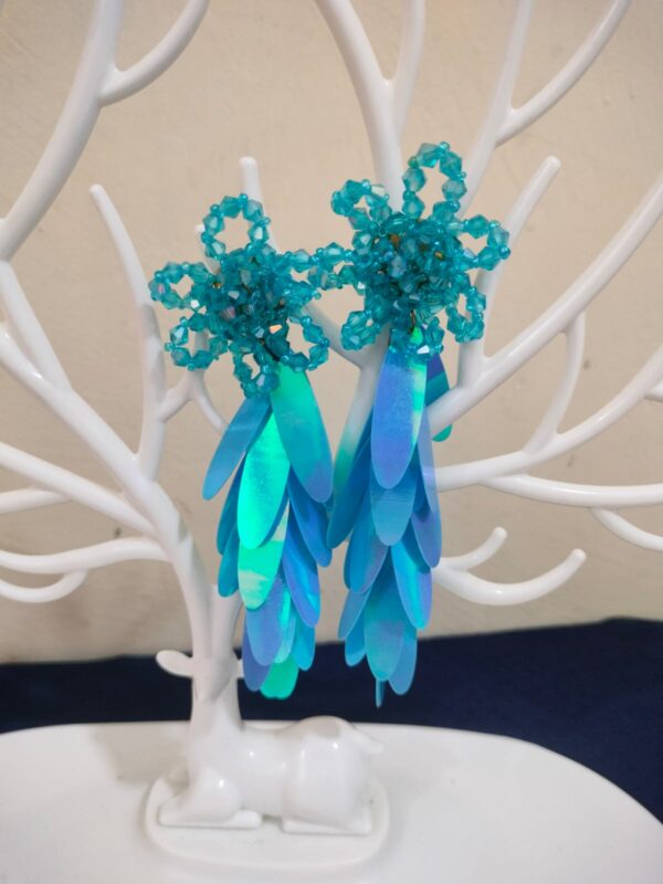 Sky Blue Earrings Party Wear