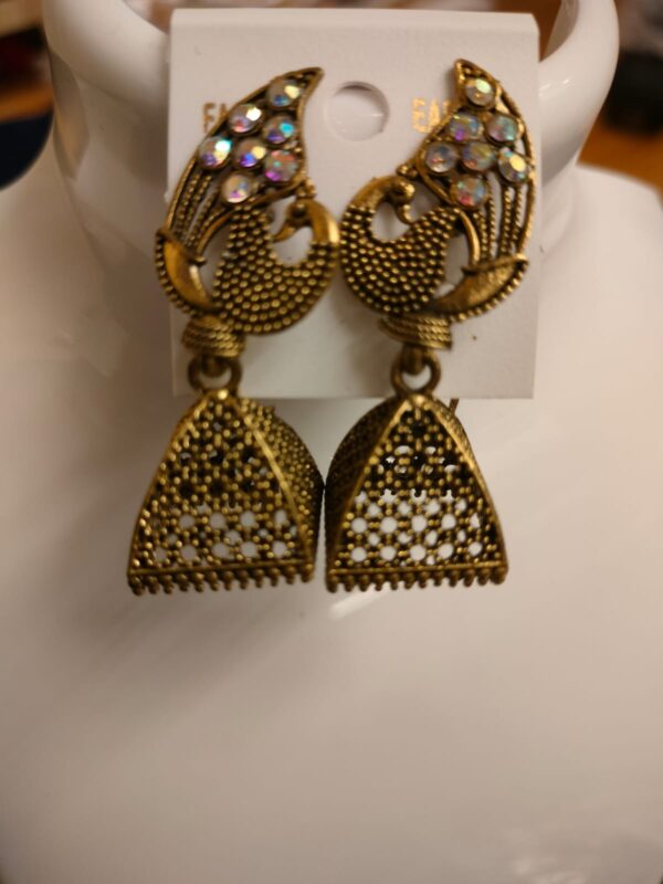 Golden oxidised earrings online