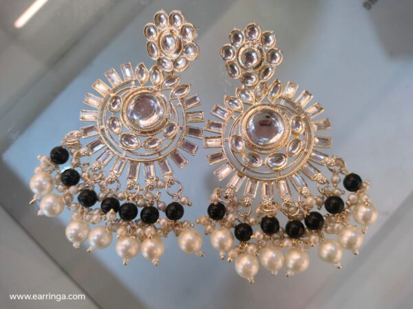 Black crystal earring diamond earring