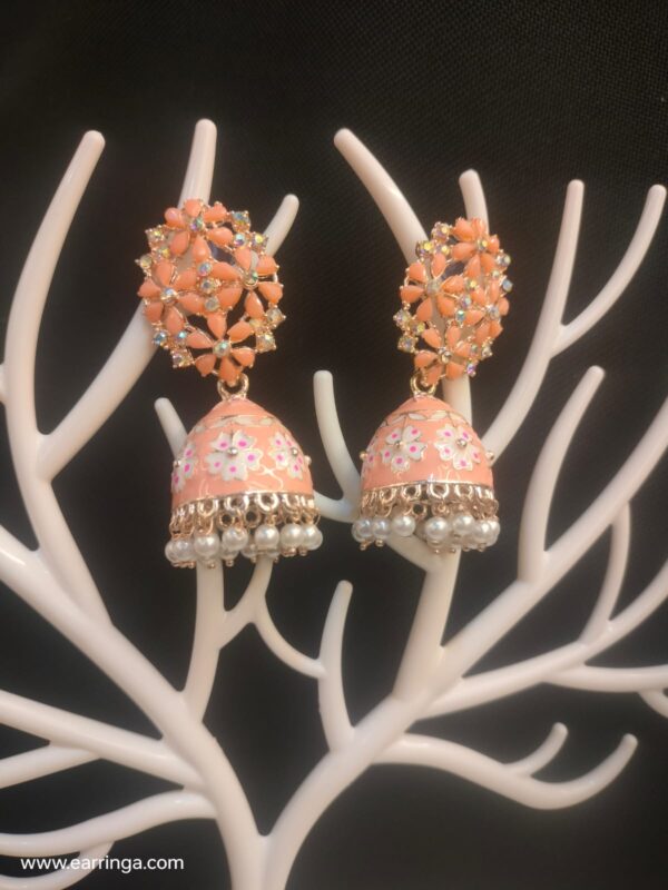 Orange color earrings