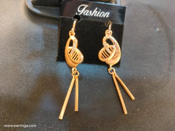 Golden earrings party wear