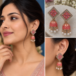 Earringa® Pink unique short earrings for women