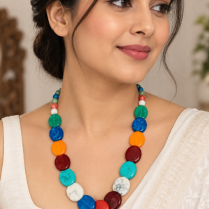 Earringa® Multicolor Beads & Plates Modern Necklace for Women | Buy Fashion Necklace Online