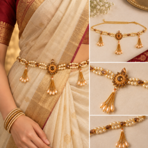 Earringa® Traditional Golden Kamarpatta for Women | Buy Bridal Waist Belt & Waist Band Online