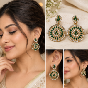 Earringa® Sparkling Artificial Stone Earrings for Women | Crystal Party Wear Statement Earrings