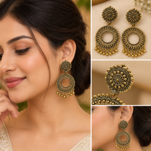 Earringa® Golden oxidised earrings for women