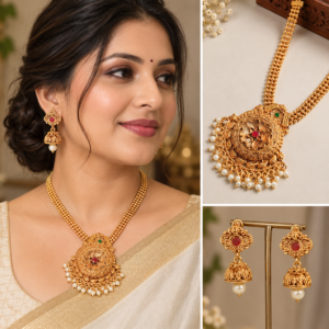 Earringa® Traditional Necklace Set with Earrings for Women | Buy Imitation Jewellery Set Online